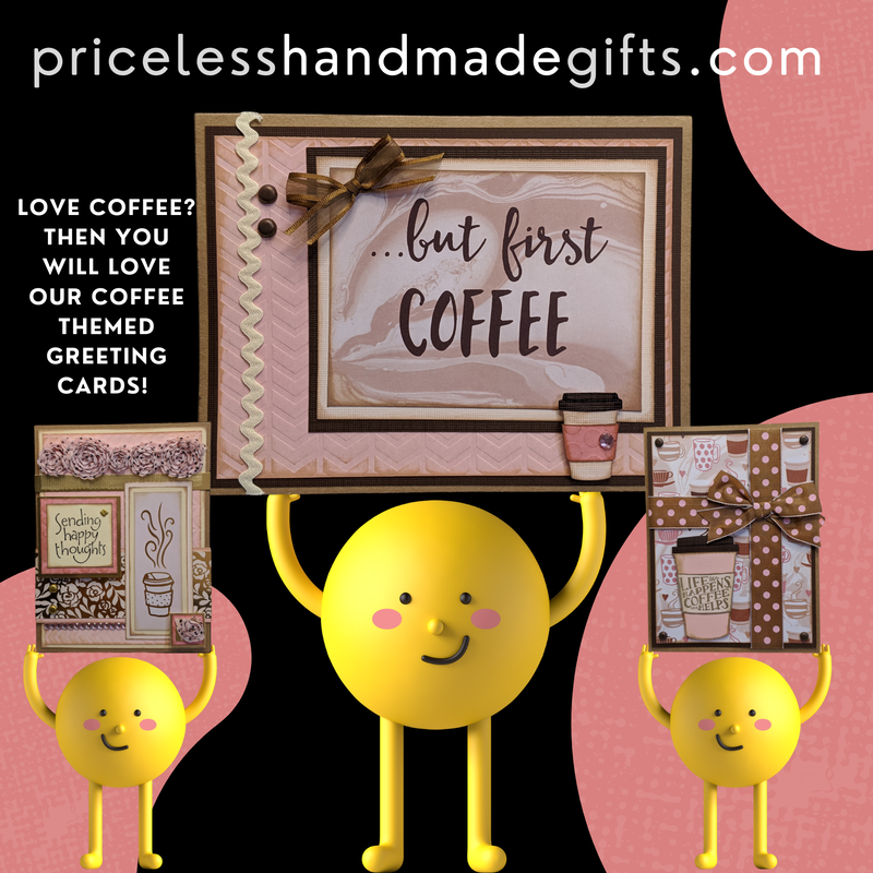 Handmade Coffee Themed Greeting Cards