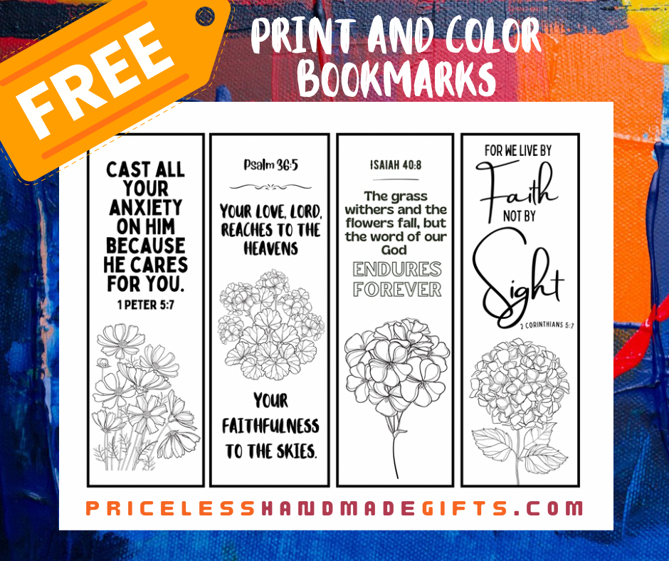 Scripture Bookmarks to Print and Color