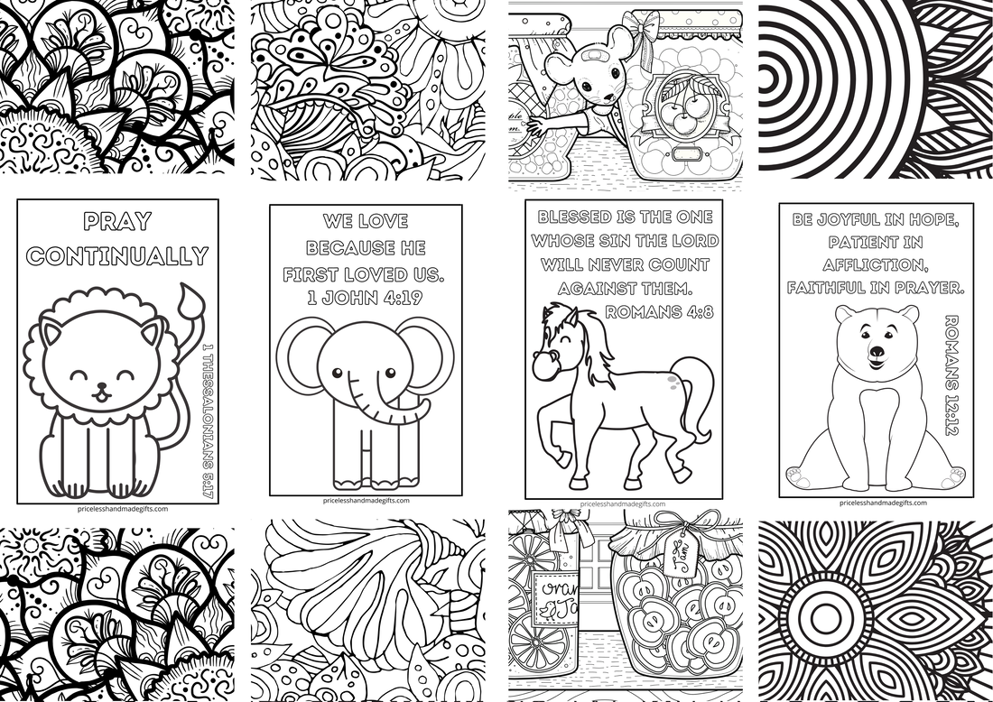 Free Printable Coloring Bookmarks with Verses