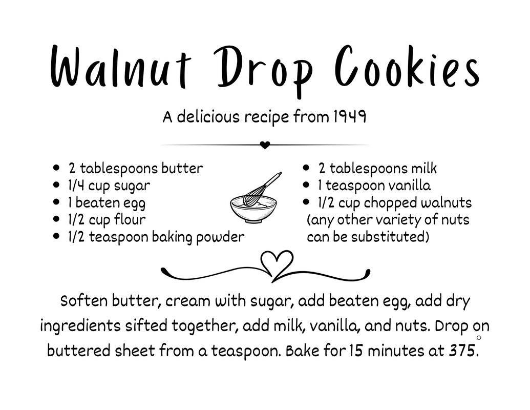 Walnut Drop Cookies Recipe