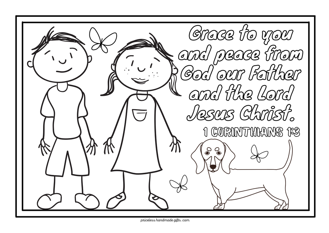 Grace And Peace To You Coloring Sheet
