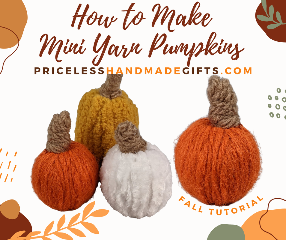 How to make mini yarn pumpkins: tutorial