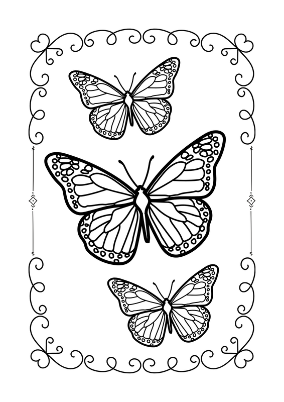 Printable Monarch Butterfly Coloring Sheets