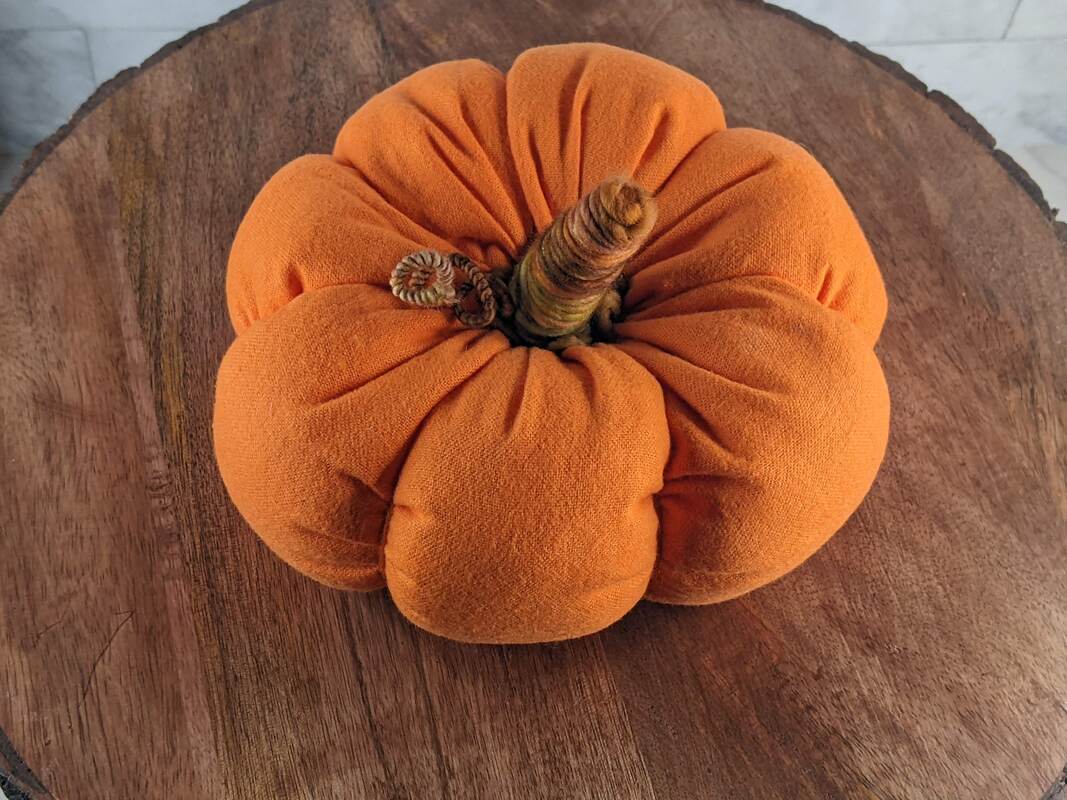 Stuffed Fabric Pumpkin