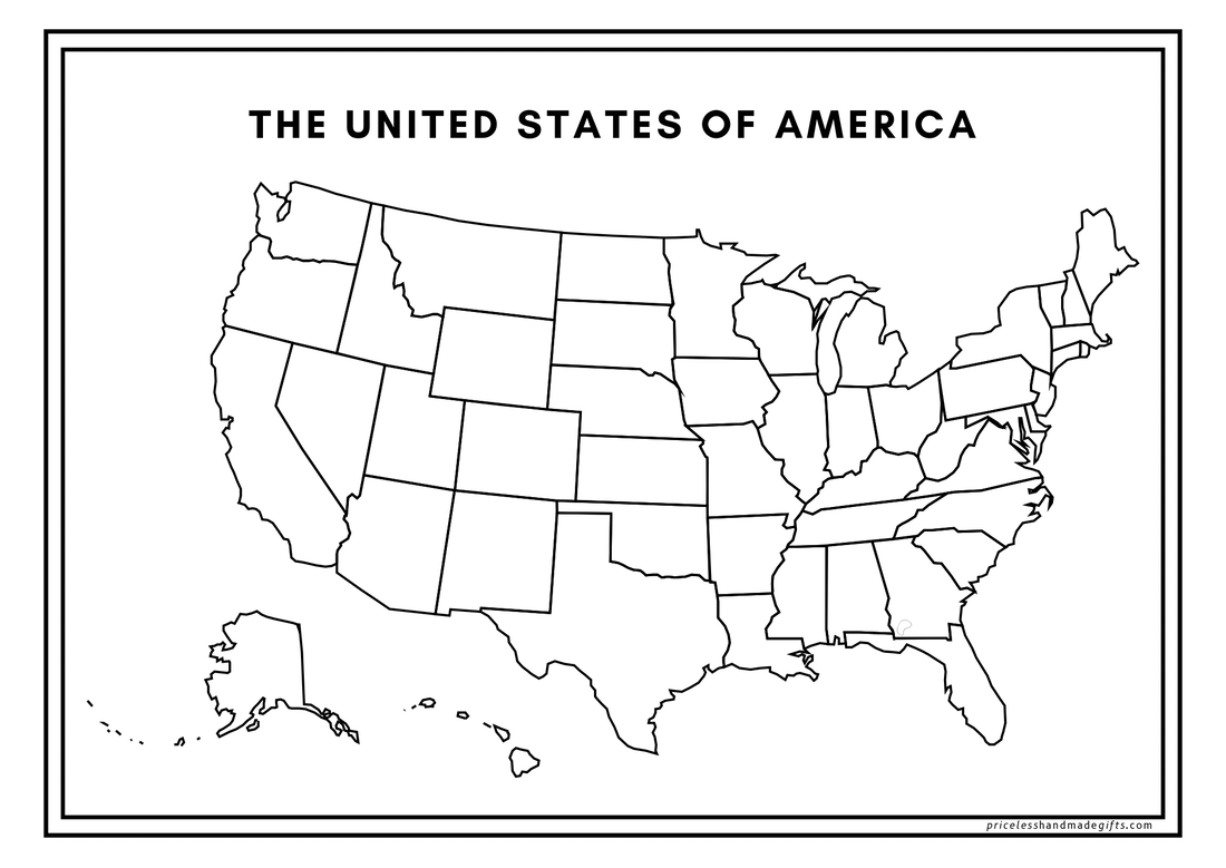 USA Map to Color