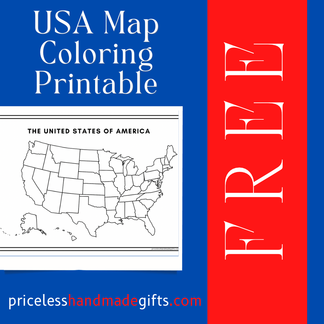 Free Printable USA Map to Color