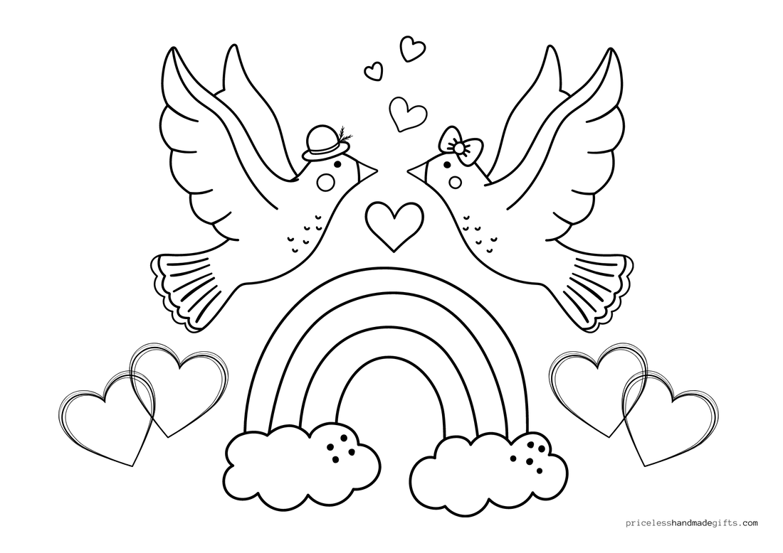 Printable Coloring Pages for Valentine's Day